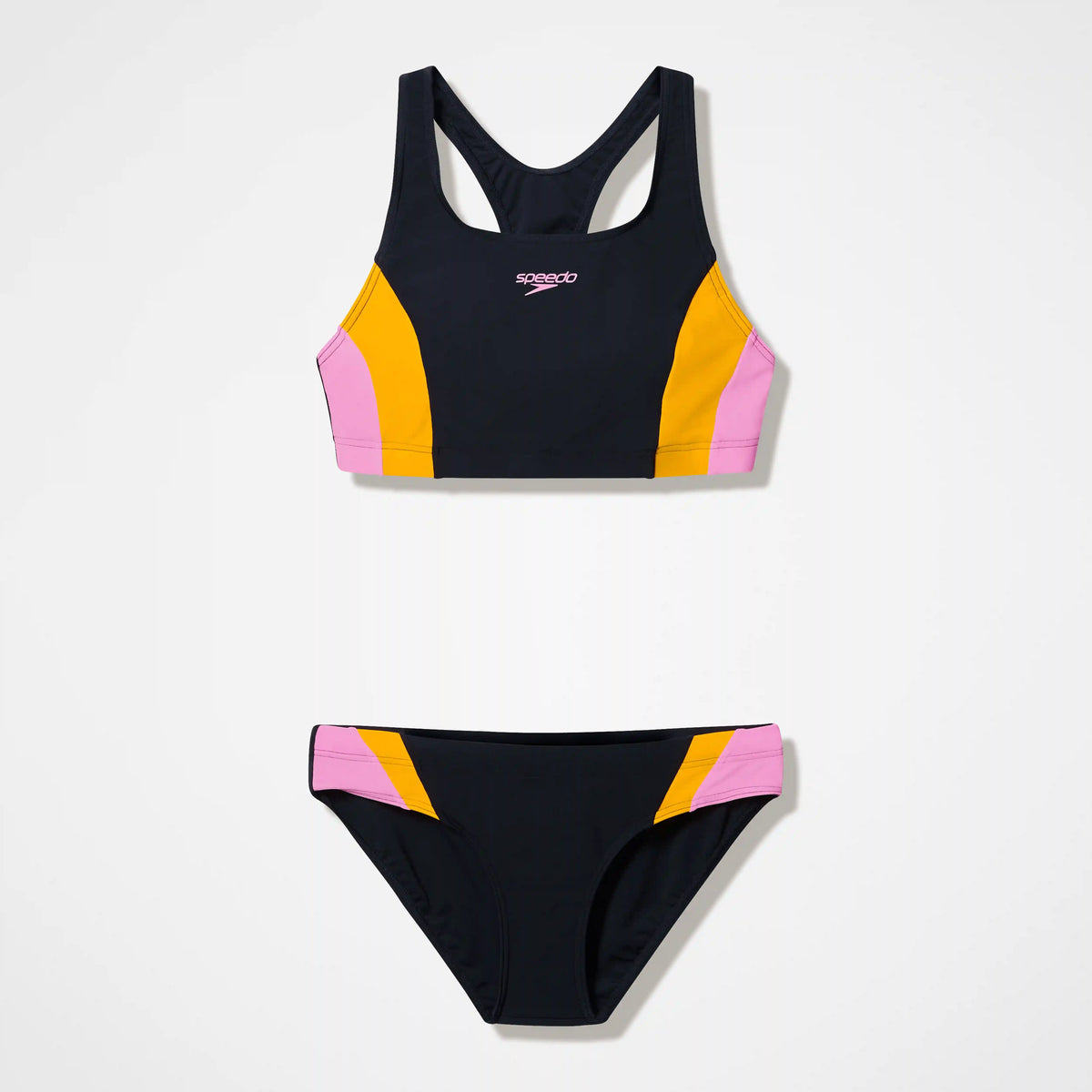 Women's Colorblock Two Piece Black/Peach