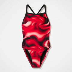 Women's Team Printed Turnback One Piece Red