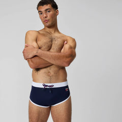 Men's Jetstream Retro Logo Brief Navy