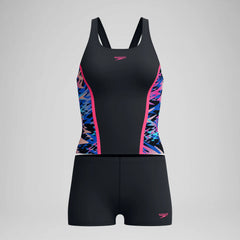 Women's Hyperboom Splice Tankini Set Black/Pink