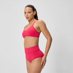 Women's Solid Triangle Bikini Top Ruby