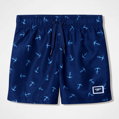 Boys Printed Swim Shorts Navy