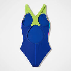Girls Printed Splashback One Piece Blue/Green