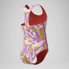 Girls Printed Racerback One Piece Pink