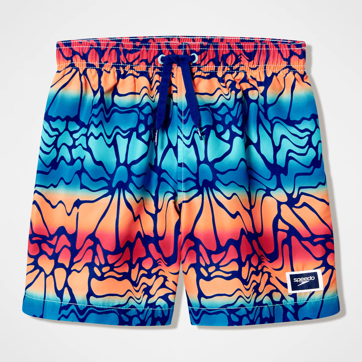 Boys Printed Swim Shorts Blue/Orange