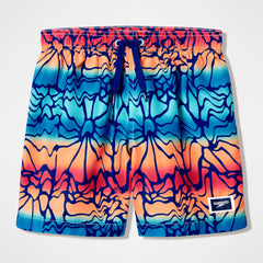 Boys Printed Swim Shorts Blue/Orange