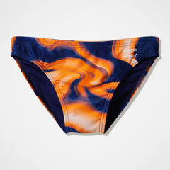 Men's Team Printed Brief Navy/Orange