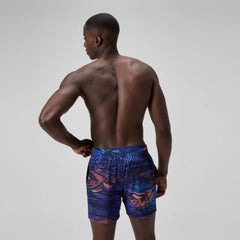 Men's Redondo Edge Printed Swim Trunks Blue