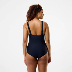 Women's Shirred One Piece Black