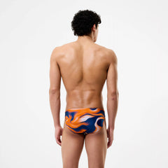 Men's Team Printed Brief Navy/Orange