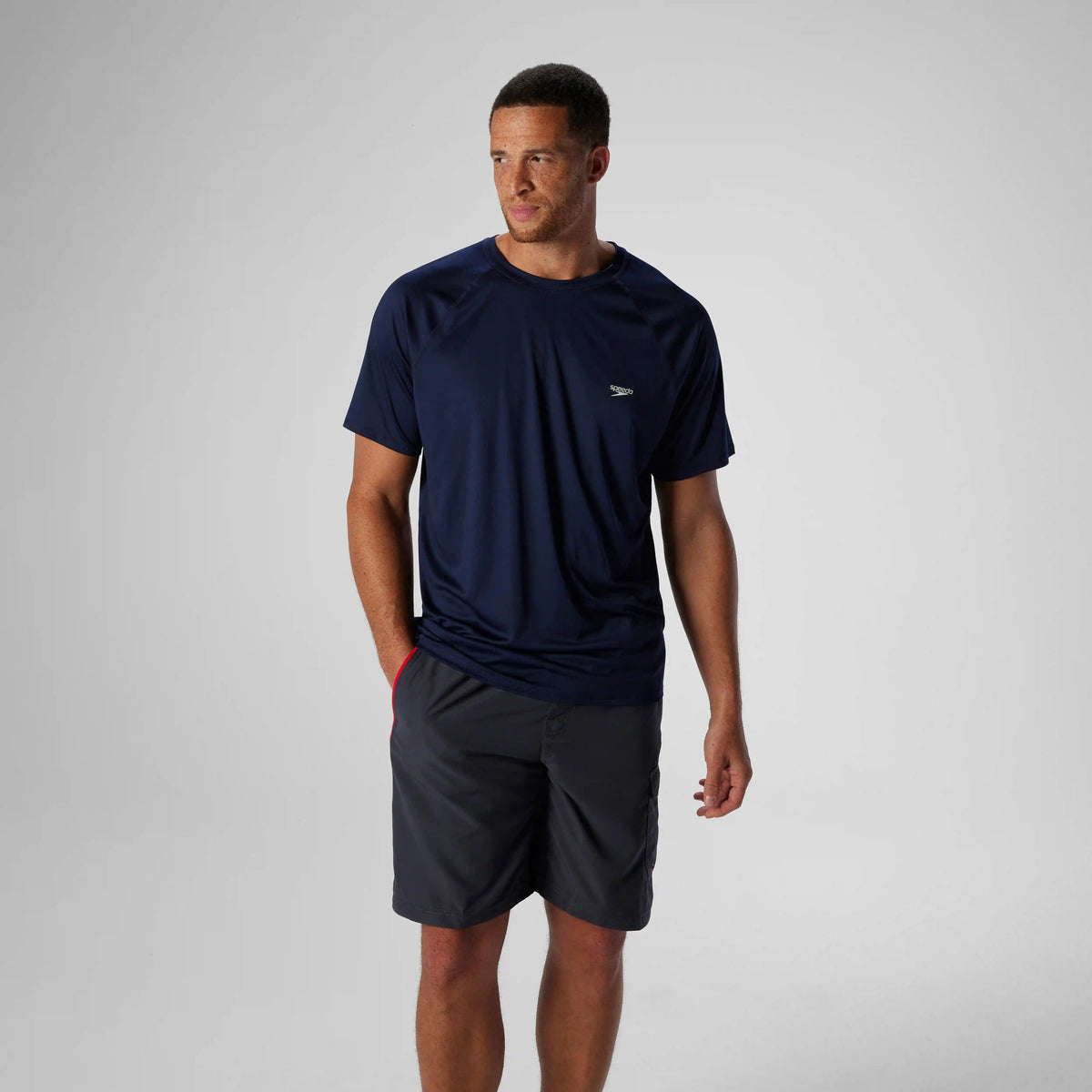 Easy Solid Short Sleeve Swim Rashguard Navy