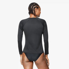 Women's Long Sleeve Swim Tee Black
