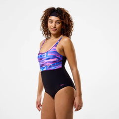 Women's Contour Eclipse Printed One Piece Black/Pink