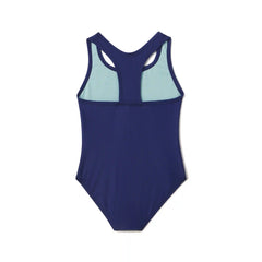 Girls Solid Racerback One Piece Blue