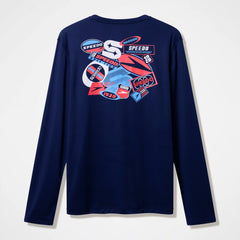 Men's Long Sleeve Swim Shirt Navy