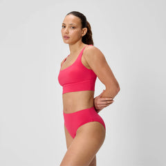 Women's Cheeky High Waist Bikini Bottom Ruby