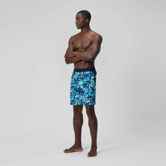 Men's Printed Bondi Swim Shorts Blue