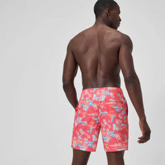 Men's Print Redondo Edge Volley Swim Trunks Orange