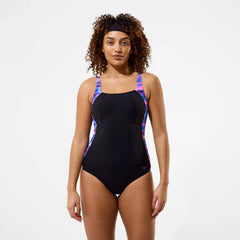 Women's Luna Lustre Printed One Piece Black/Pink
