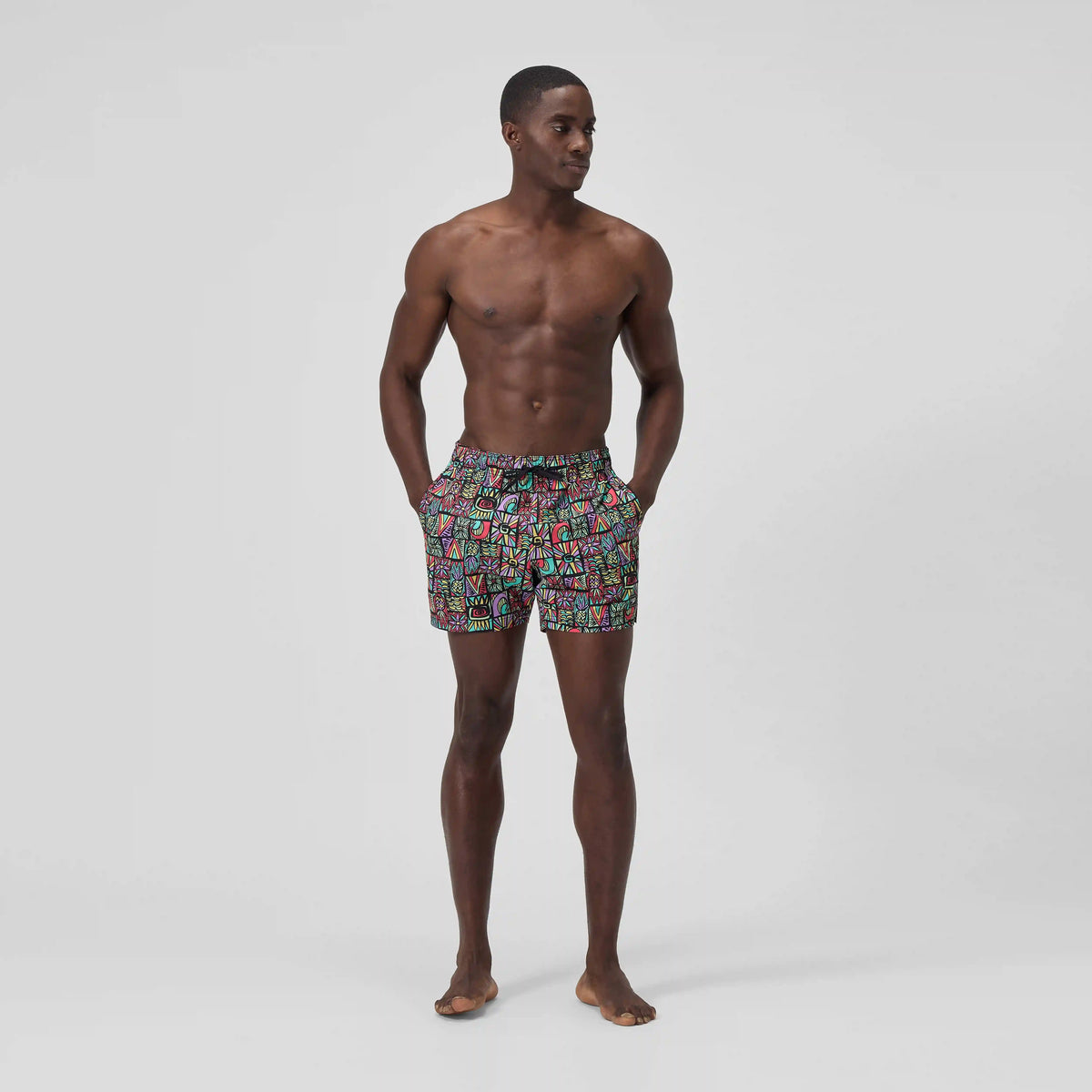 Men's Print Redondo Edge Volley Swim Shorts Purple/Green