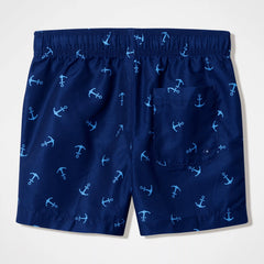 Boys Printed Swim Shorts Navy