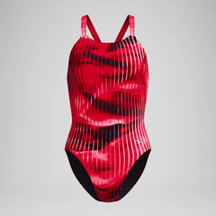 Women's Club Training Printed Leaderback One Piece Red