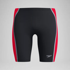 Men's Solid Splice Jammer Black/Red