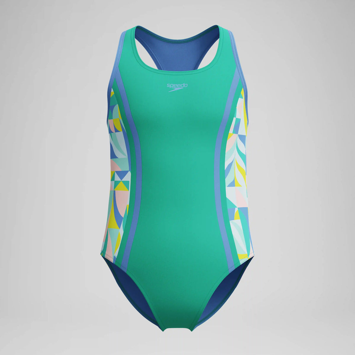 Girls Printed Racerback One Piece Green