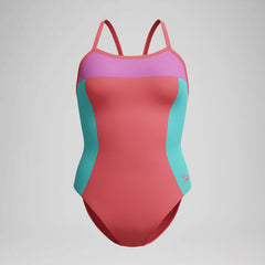 Girl's Colorblock Propel Back One Piece Orange
