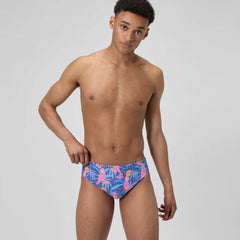 Men's Printed One Brief Blue