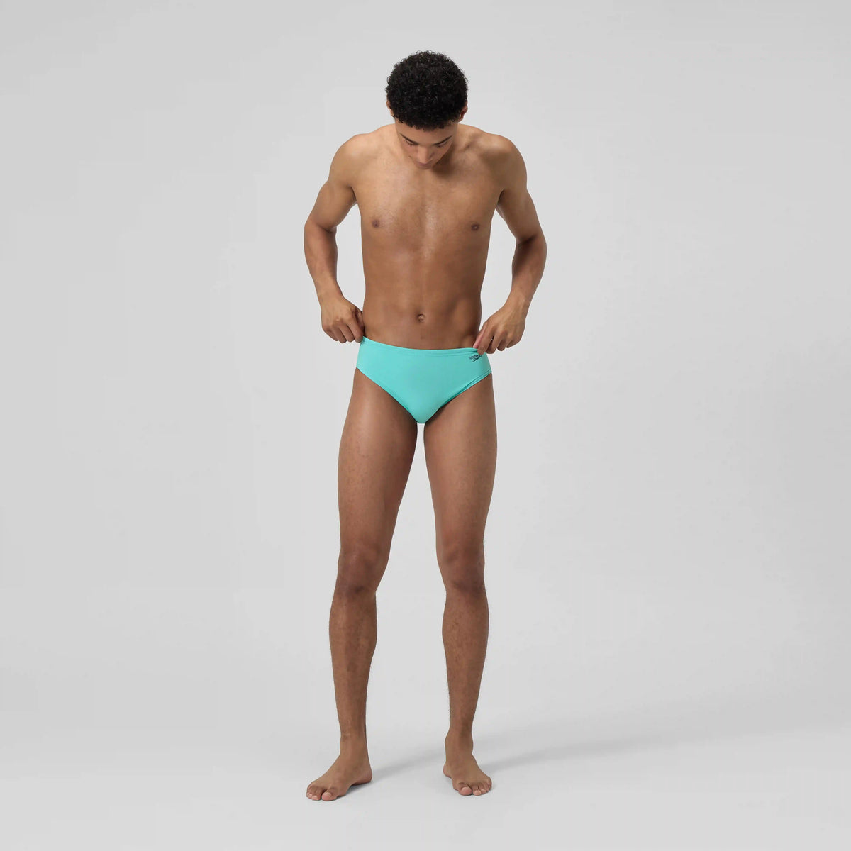 Men's Solid One Brief Turquoise