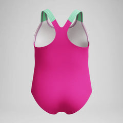 Infant Girls Learn to Swim Printed Swimsuit Pink