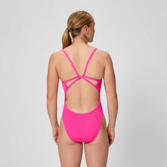 Women's Club Training Web Back Swimsuit Pink