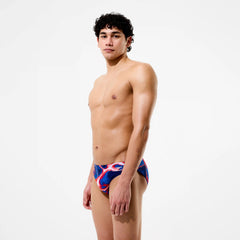 Men's Team Printed Brief Red/White/Blue