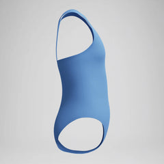 Girls Solid Racerback One Piece Blue