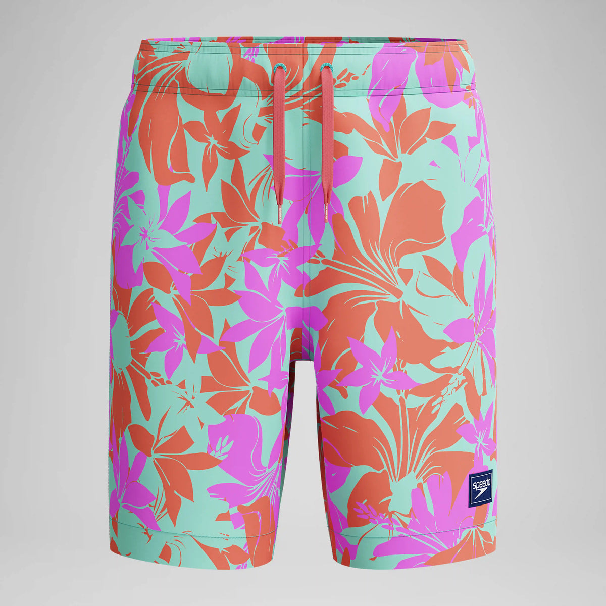 Kid's Print Redondo Volley Swim Shorts Blue/Pink