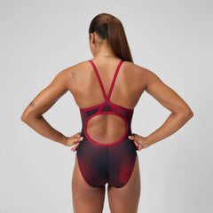 Women's Flow Flyback One Piece Black/Maroon