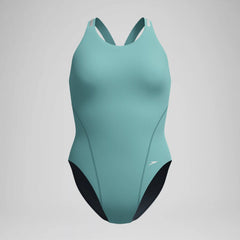 Women's V Class Performance Back Swimsuit Storm Green