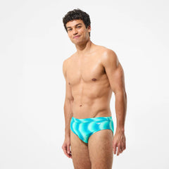 Men's The Speedo Printed Briefs Turquoise