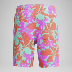 Kid's Print Redondo Volley Swim Shorts Blue/Pink