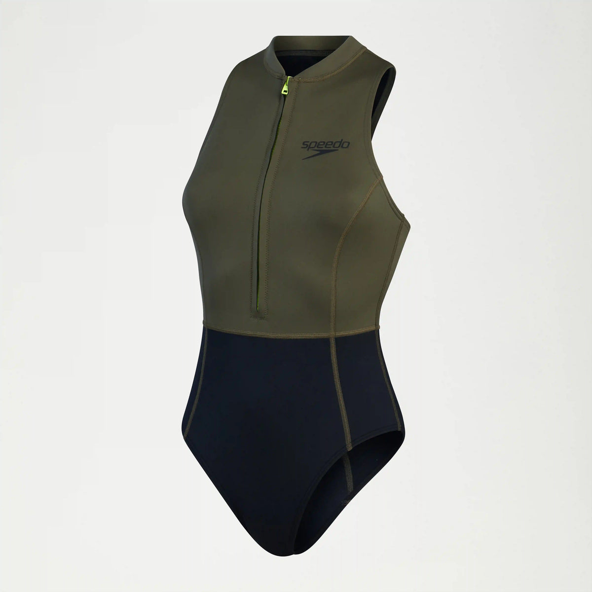 Women's Sleeveless Thermal One Piece Black/Green