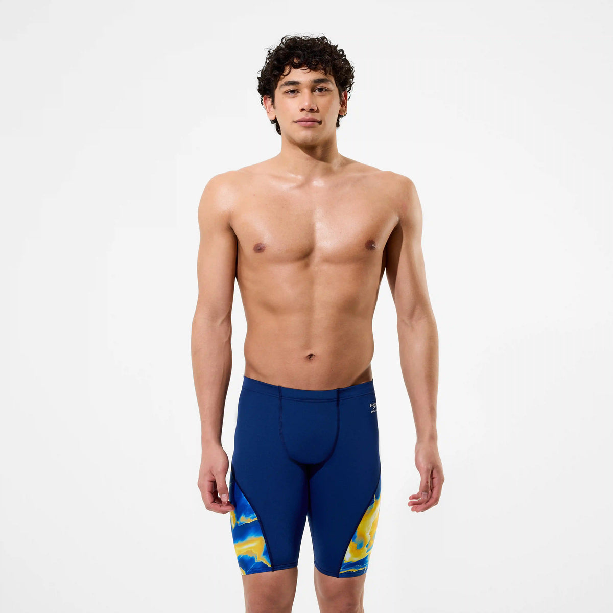 Men's Team Printed Jammer Blue/Yellow