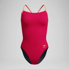 Women's Club Training Solid Flyback 2.0 Swimsuit Red/Orange