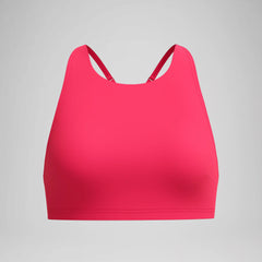 Women's Solid High Neck Bikini Top Ruby