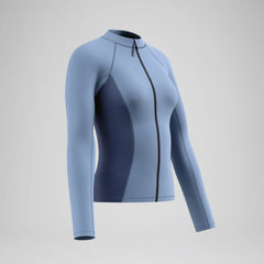 Women's Scuba Flex Long Sleeve Rashguard Gray/Blue
