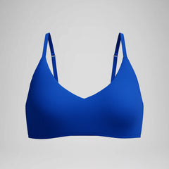 Women's Solid Triangle Bikini Top Blue