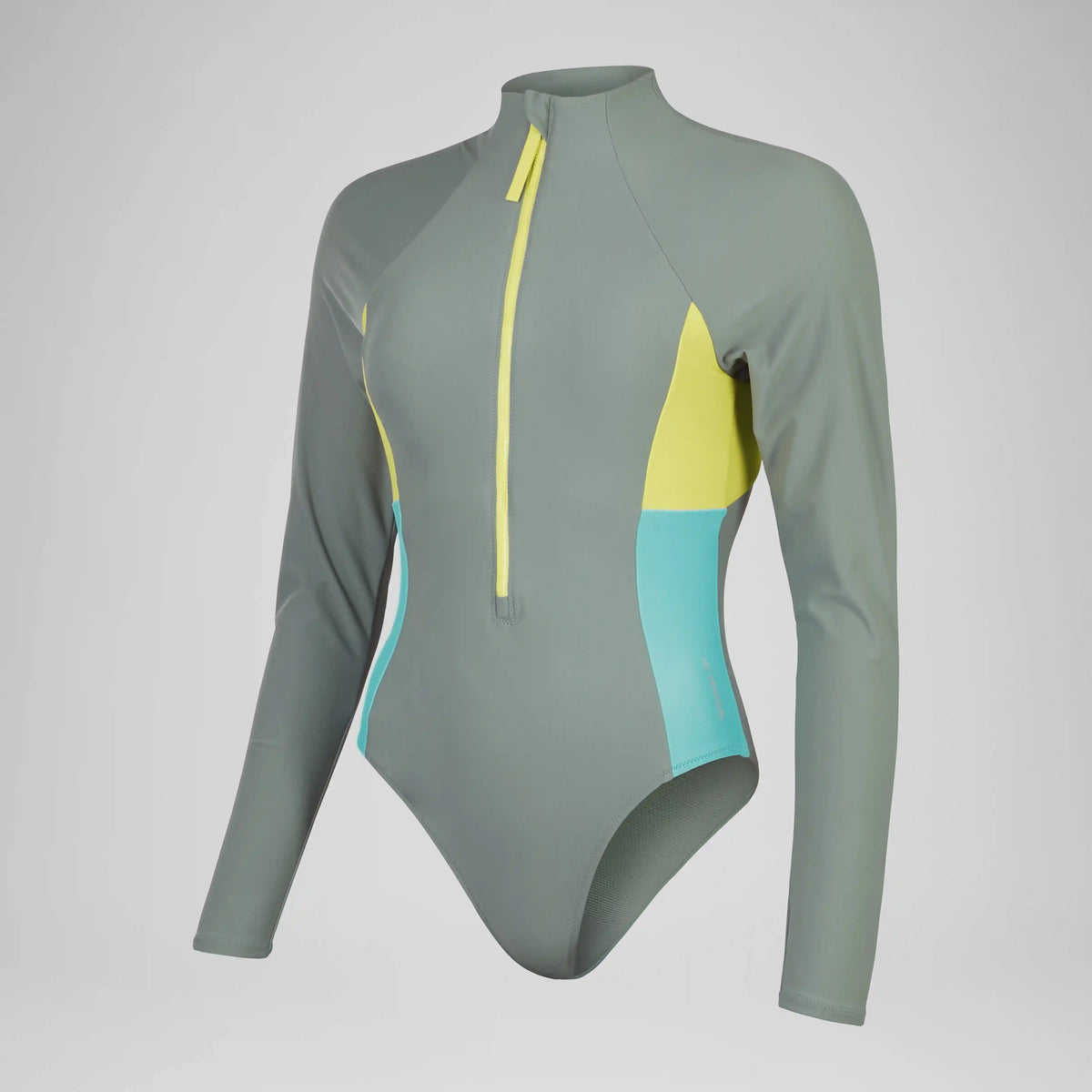 Women's Long Sleeve Zip One Piece Green