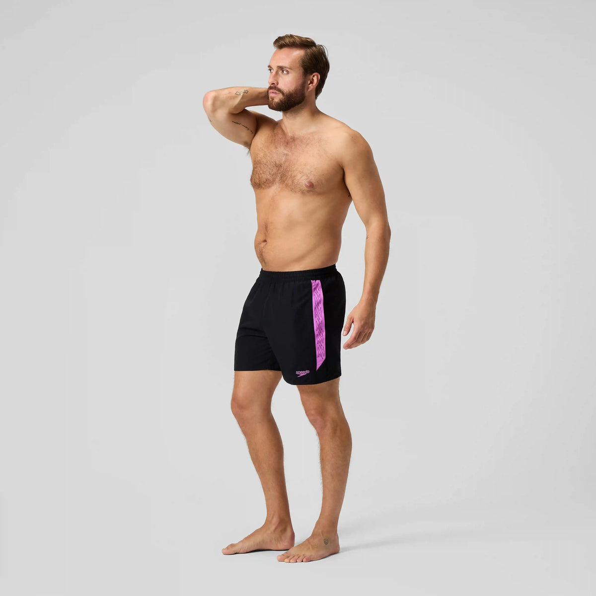 Men's HyperBoom Splice Swim Shorts Black/Pink