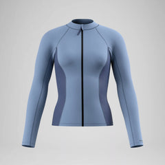 Women's Scuba Flex Long Sleeve Rashguard Gray/Blue