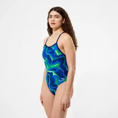 Women's Team Printed Turnback One Piece Blue/Green